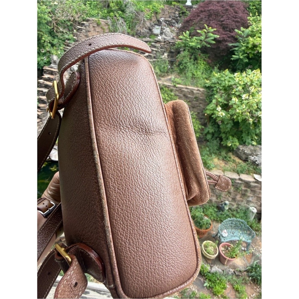 Gucci Suede Bamboo Mini Backpack Brown Leather Italy Vintage - Picture 7 of 16